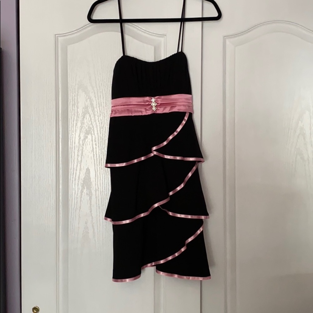 Black and pink dress
